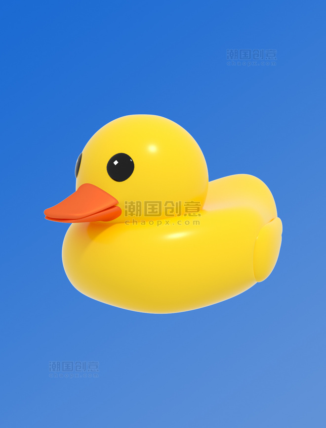 3D立体小黄鸭动物鸭子玩具