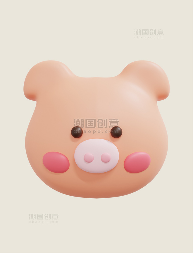 3D立体可爱动物小猪