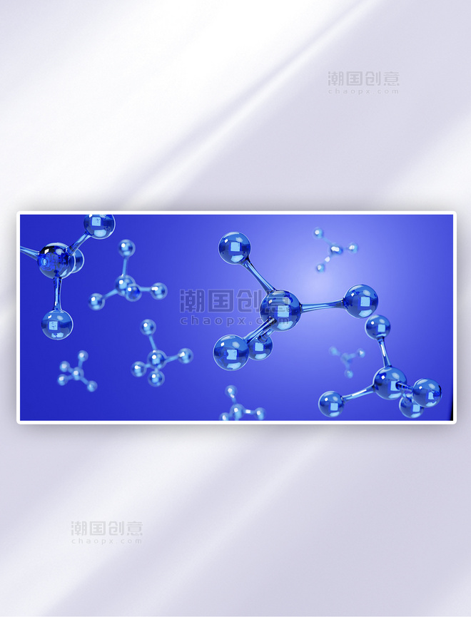 分子结构医疗科技蓝色BLENDER