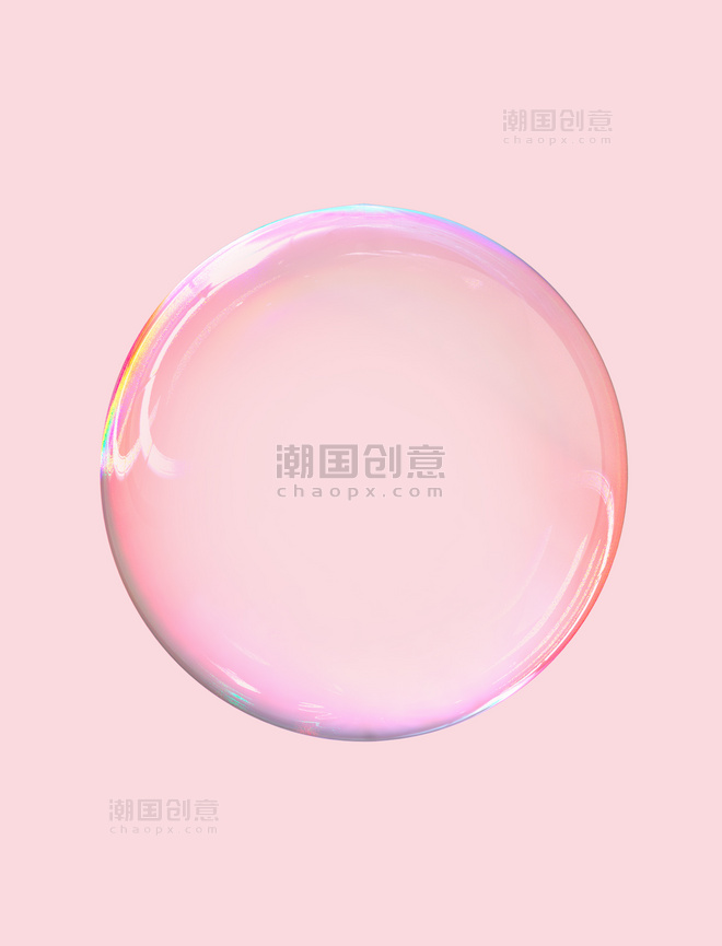 3D彩色圆形酸性气泡
