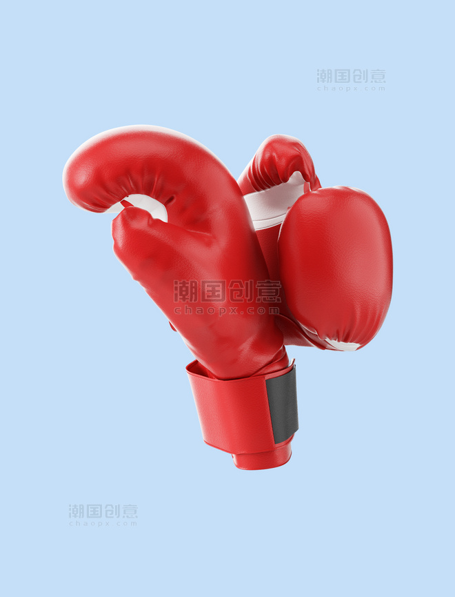 c4d立体体育健身运动器材元素拳击手套