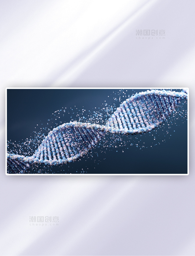 科技生物链背景C4D医学DNA概念背景