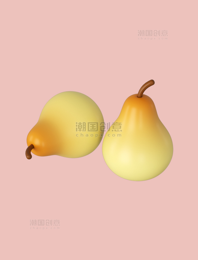 3DC4D立体水果葫芦梨