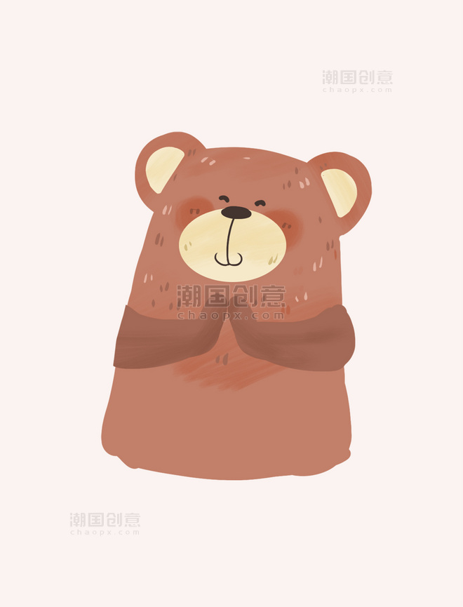 棕色动物小熊