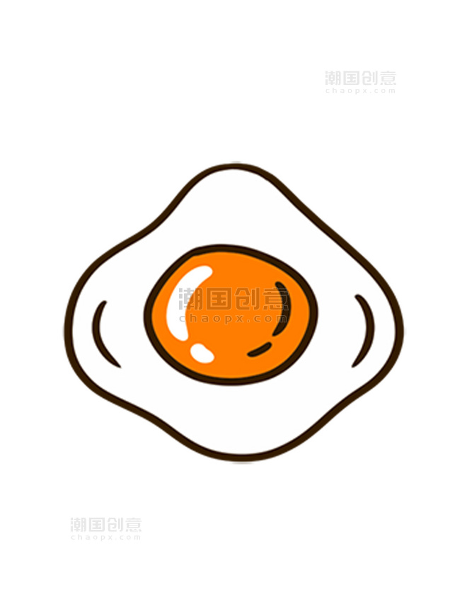潮流美式贴纸鸡蛋荷包蛋