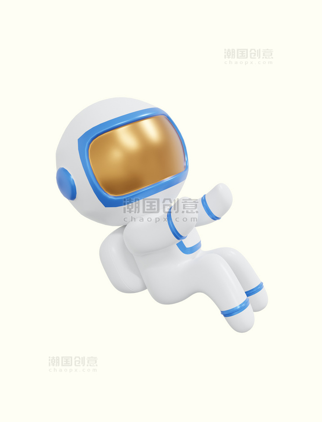 C4D立体宇宙太空3D宇航员