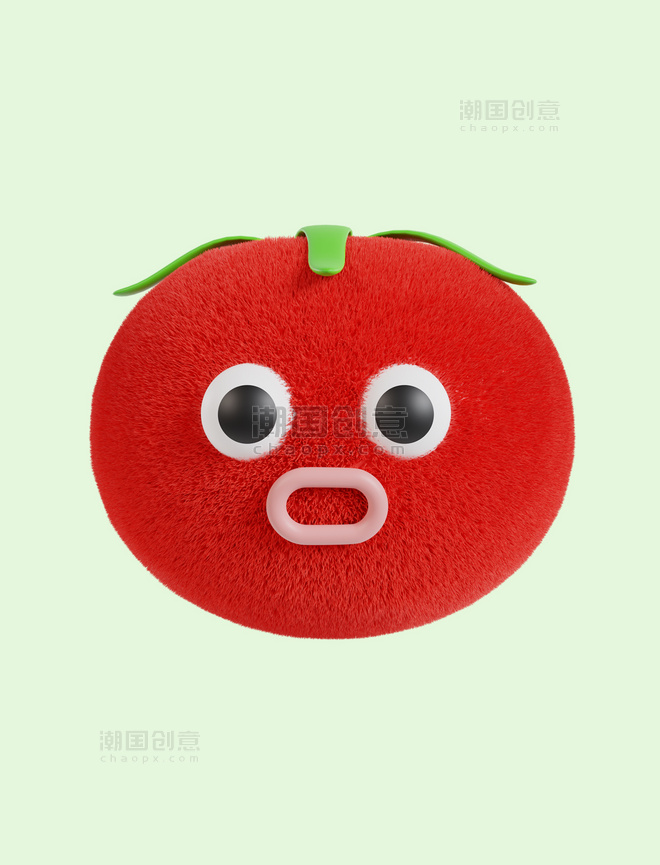 3D立体毛绒拟人蔬菜西红柿