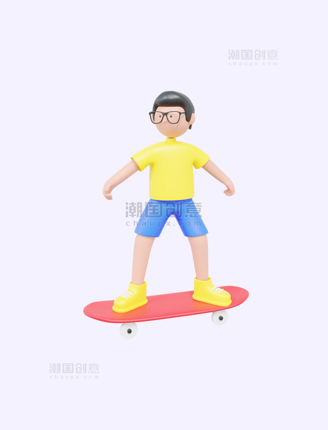 3D立体健身滑滑板男孩