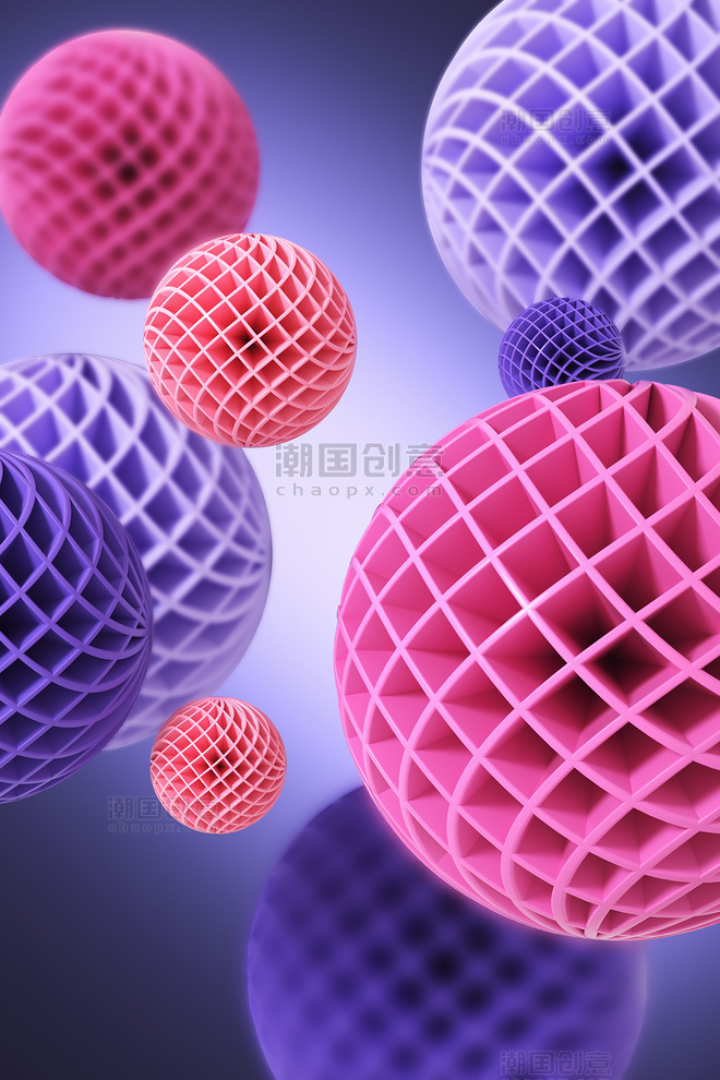 3D简约质感抽象球体艺术背景c4d