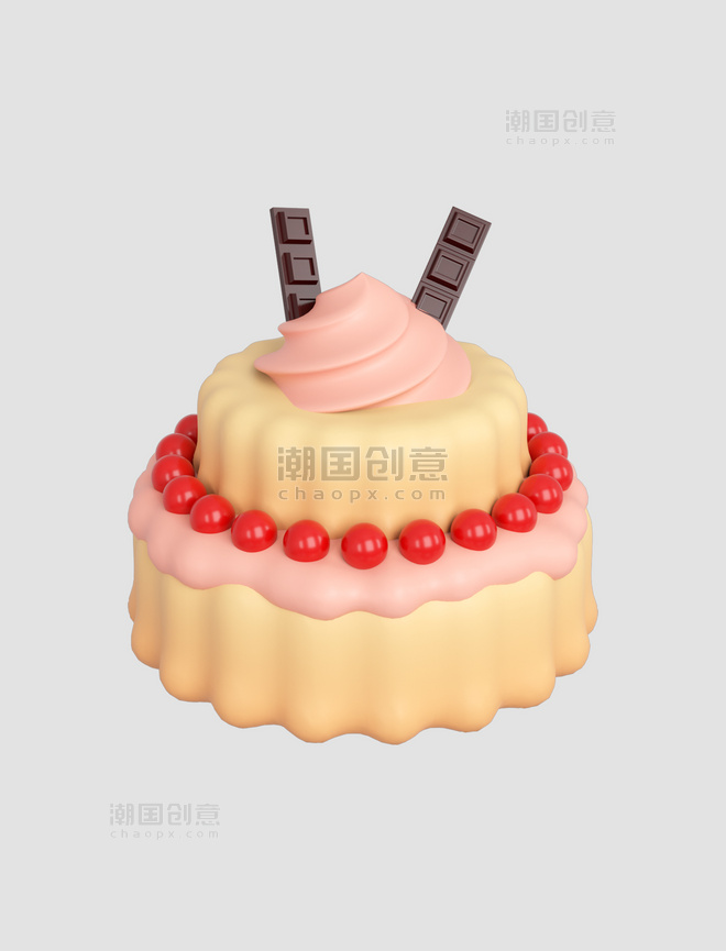 3DC4D立体水果蛋糕