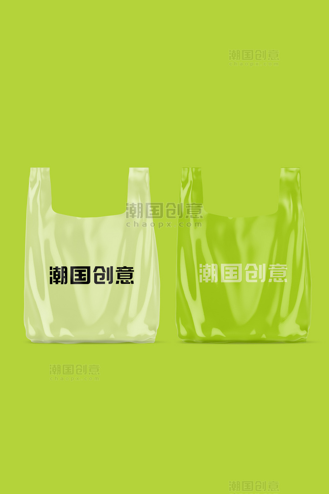 透明购物手提袋样机塑料袋