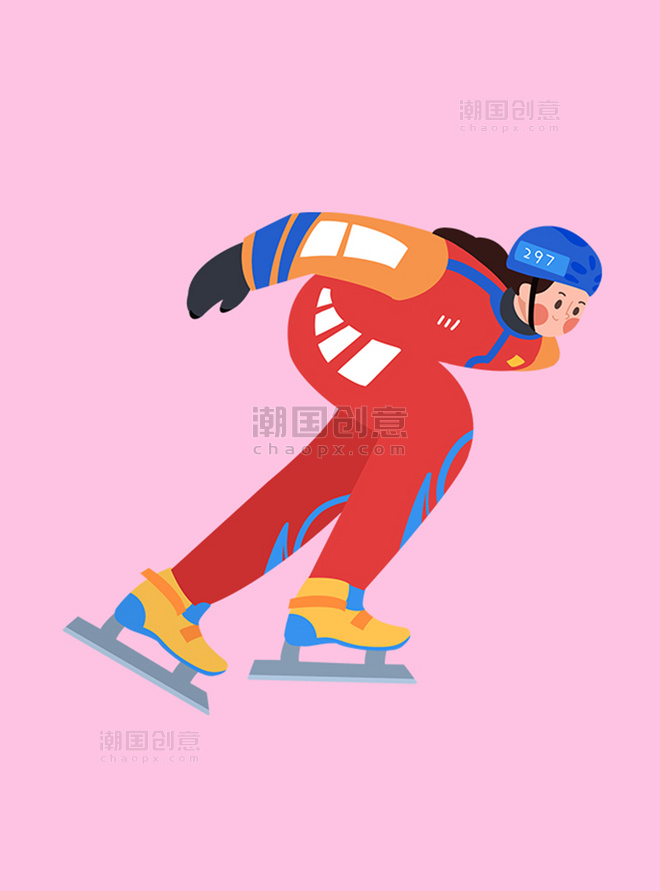冬季冬天体育运动项目运动员滑冰短道速滑