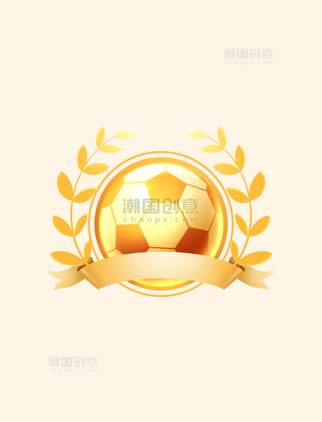 足球世界杯金色足球横幅麦穗边框