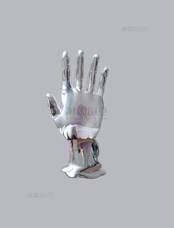 金属朋克手掌酸性设计手势