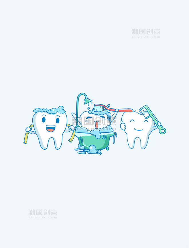 刷牙步骤爱护牙齿