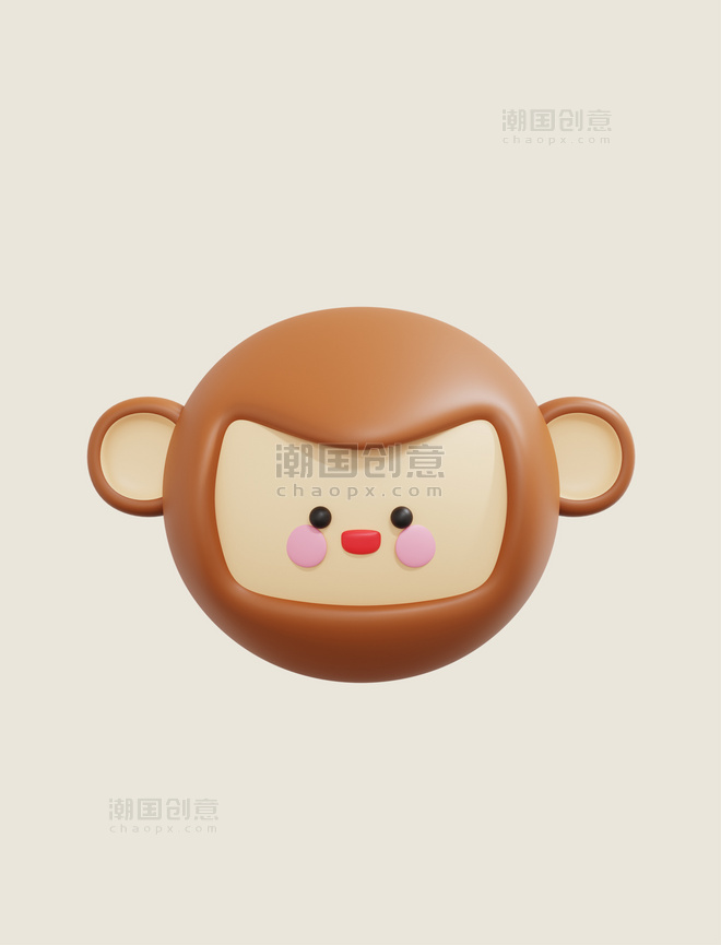 3D立体可爱动物猴子