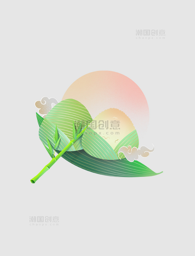 端午端午节安康传统节日粽子竹子