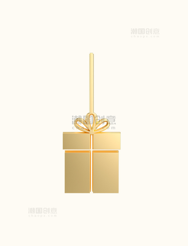 圣诞圣诞节黄金礼盒挂饰