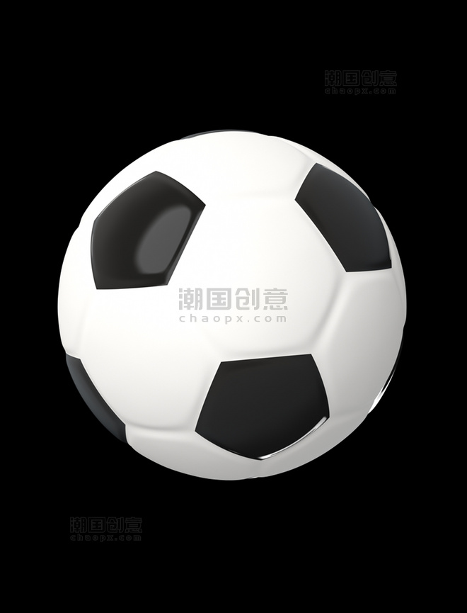 3D立体足球3D立体写实风格足球