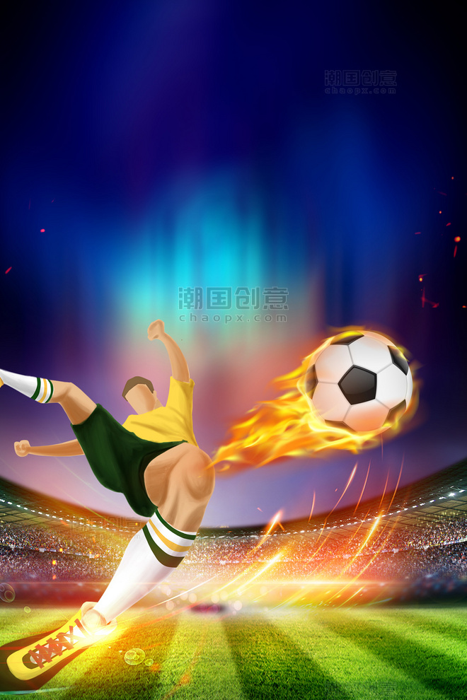 体育足球卡通背景