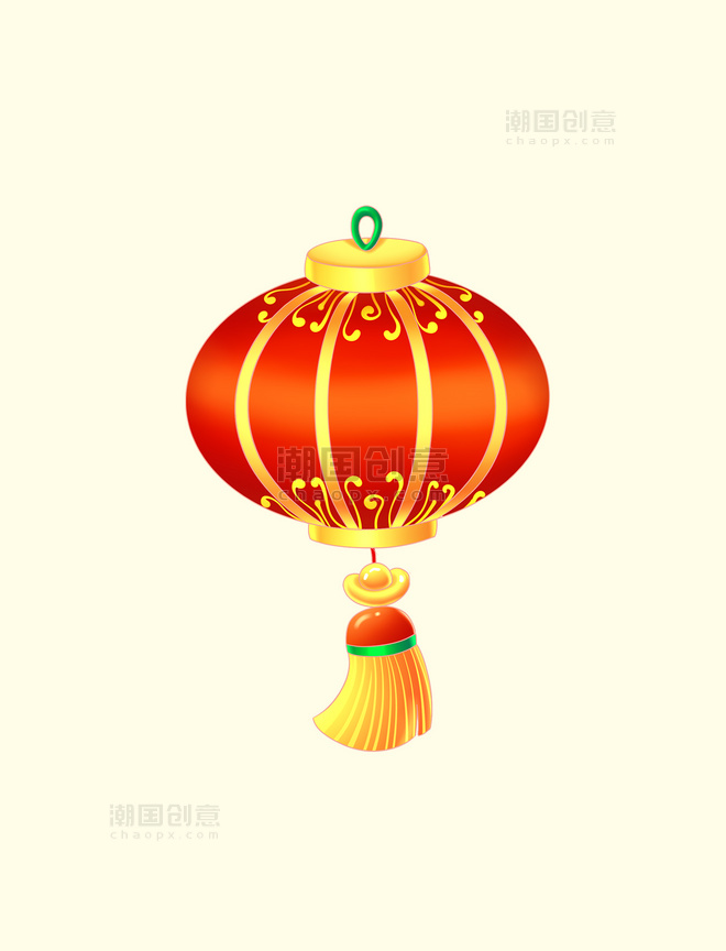 中式喜庆大红灯笼春节节日灯笼