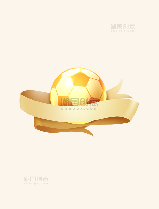 世界杯金色足球横幅标题边框文字框