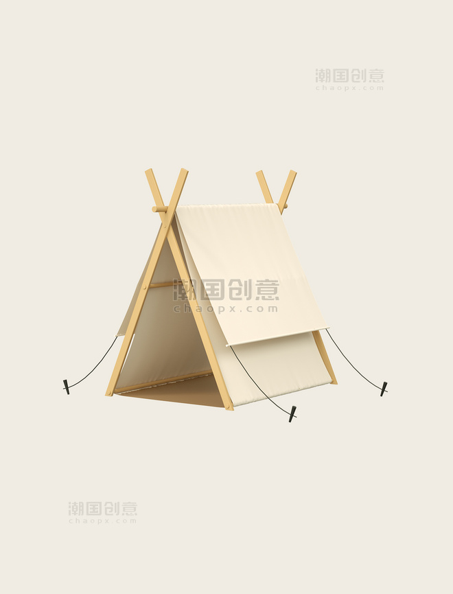 立体C4D露营帐篷