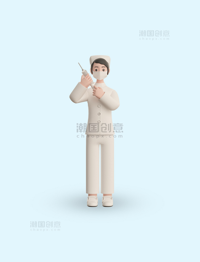 3D立体C4D女性职业人物模型医疗护士