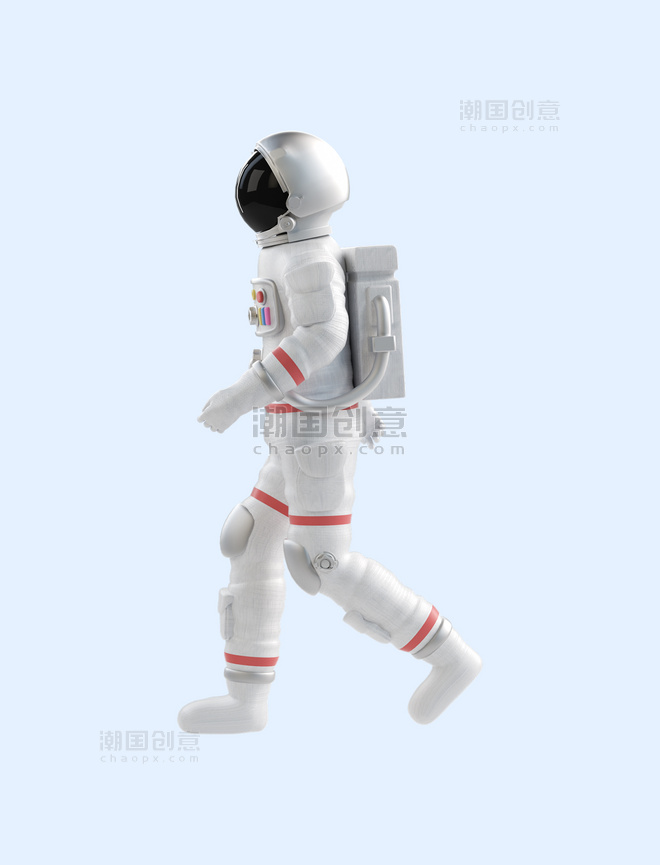 3D立体C4D宇航员人物行走