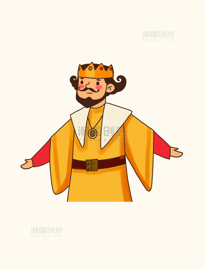 国王王子皇冠元素卡通人物