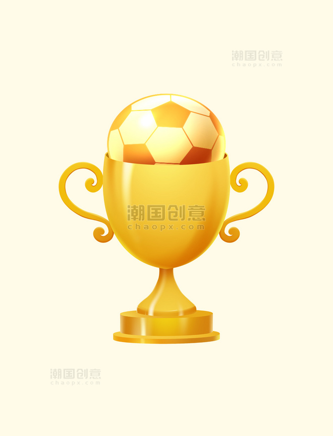 金色皇冠奖杯世界杯足球