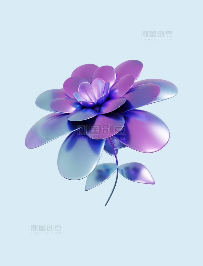 3D酸性立体花朵