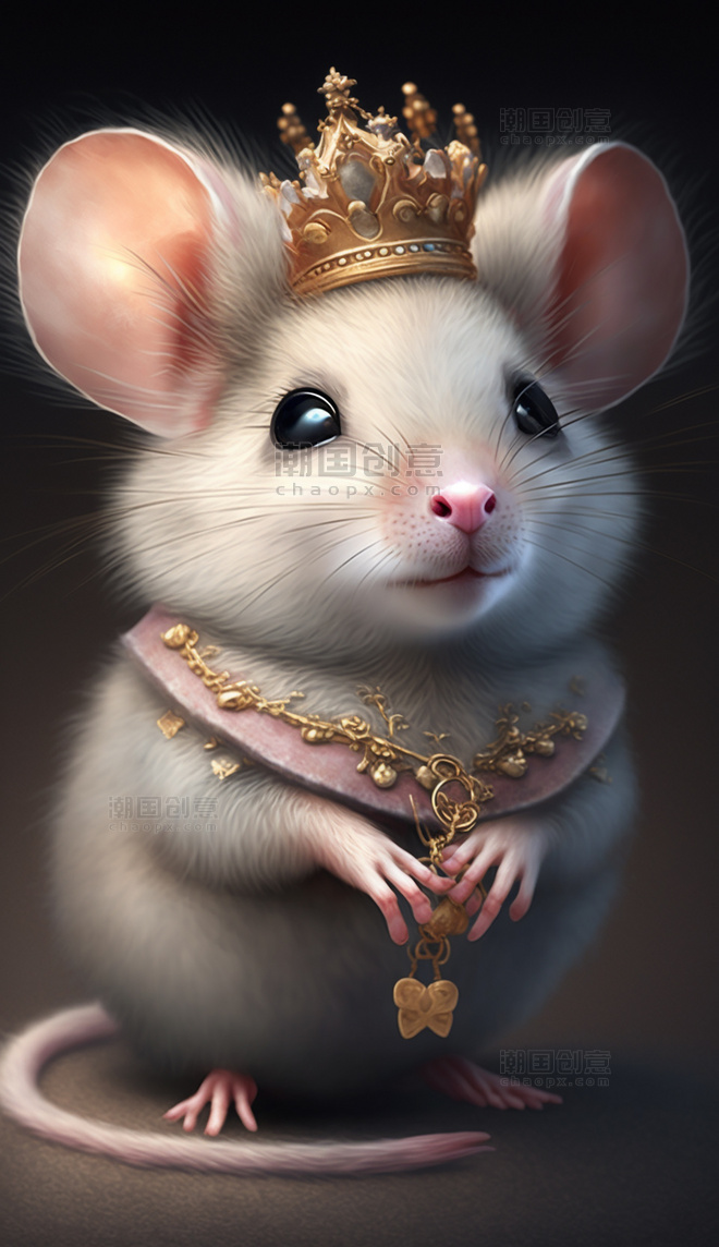  老鼠动物3D创意建模IP形象数字作品AI作品数字插画