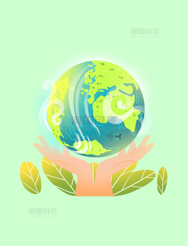 绿色节能减排爱护地球环境素材