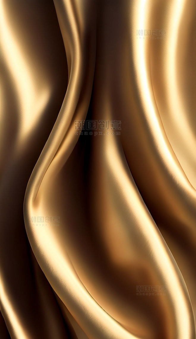 金色丝绸质感柔滑柔软丝绸背景