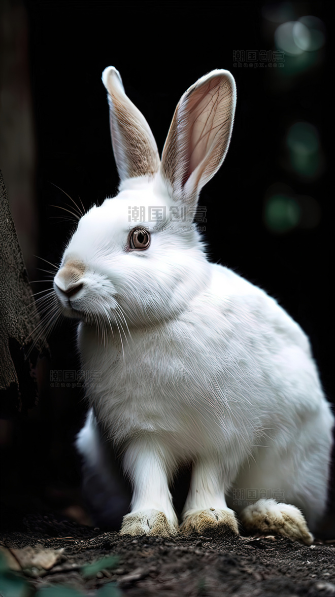 动物家禽家养兔白兔