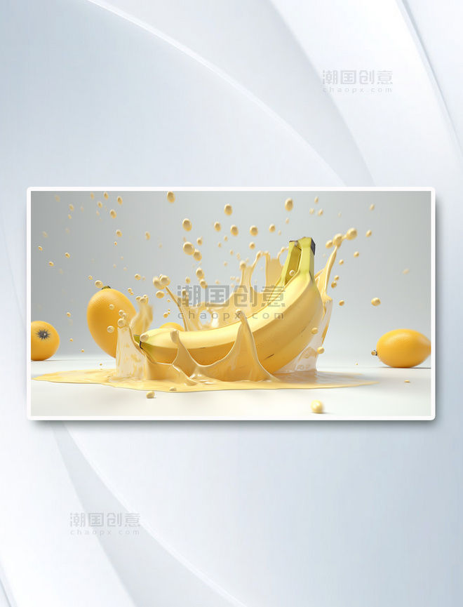 创意黄色香蕉水果