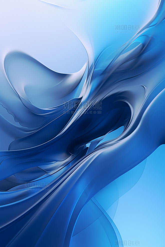科技风格蓝色抽象艺术流体背景