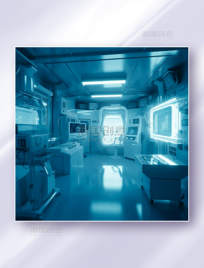 医疗室内的先进X光等检测设备医疗器材摄影图摄影