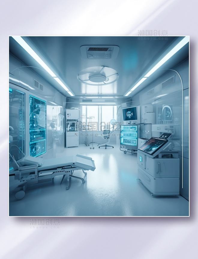 医疗设备展示智能高科技医疗室设备器械摄影图摄影