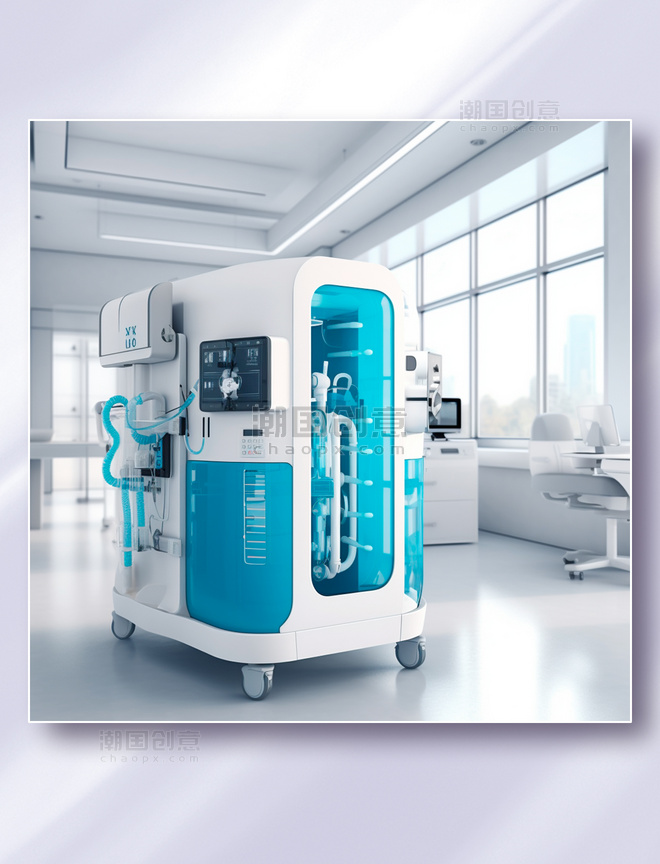 大型制氧机高科技智能医疗设备器材器械摄影图摄影