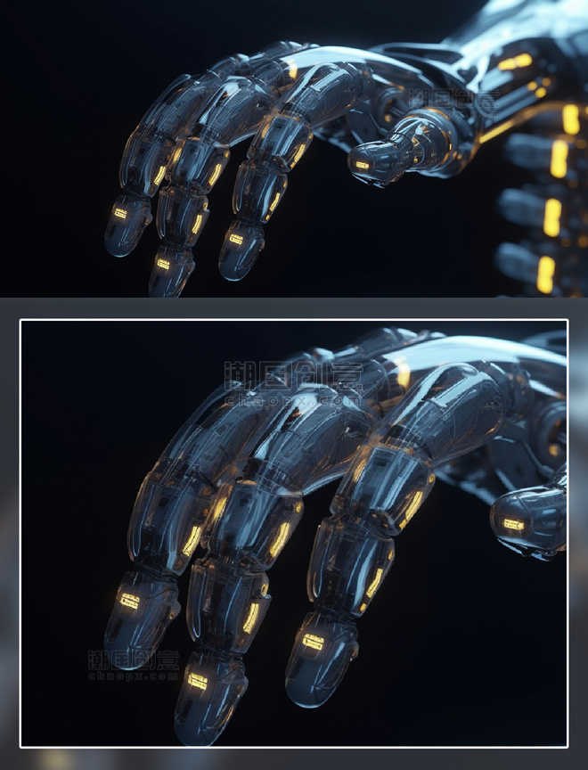 发光机械手臂数字科技化