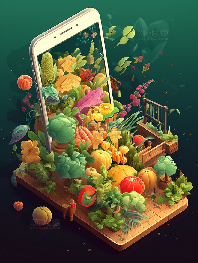 App手机界面水果交互场景设计