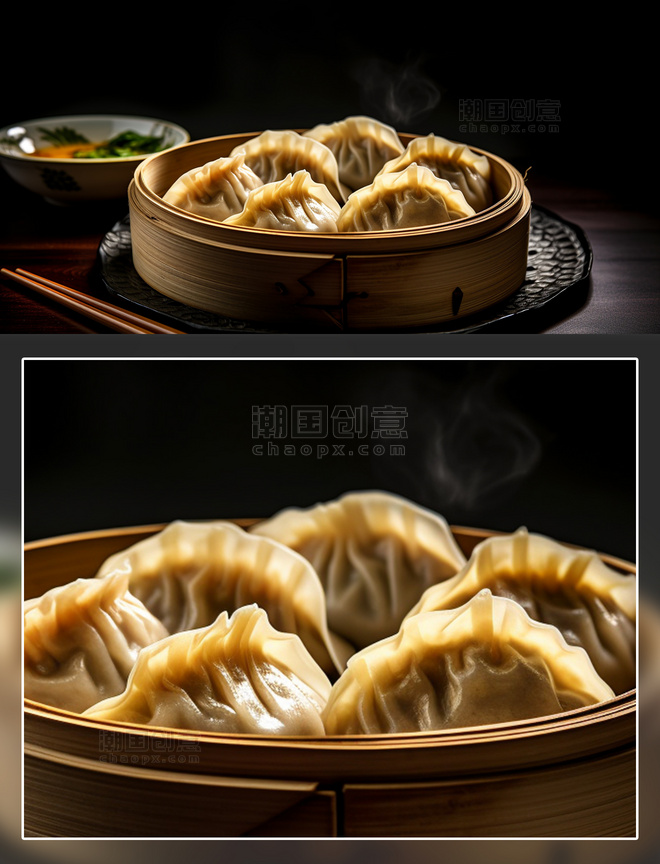 蒸饺水饺美食摄影中式美食早点餐饮食品