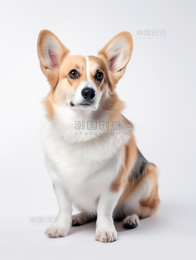 超级清晰动物摄影一张柯基狗狗照片全身照高质量宠物摄影风格