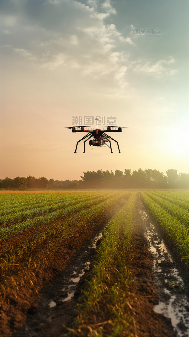 无人机飞行灌溉浇水洒水打农药喷洒肥料农田田地里32