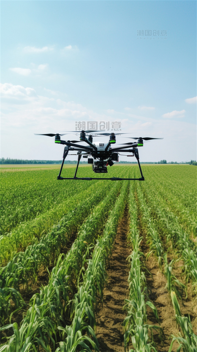 无人机飞行灌溉浇水洒水打农药喷洒肥料农田田地里7