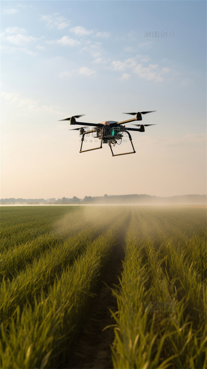 无人机飞行灌溉浇水洒水打农药喷洒肥料农田田地里34
