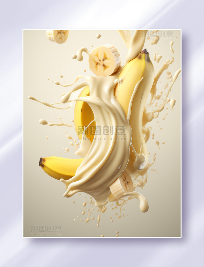 香蕉和果酱水果美食饮品餐饮广告摄影