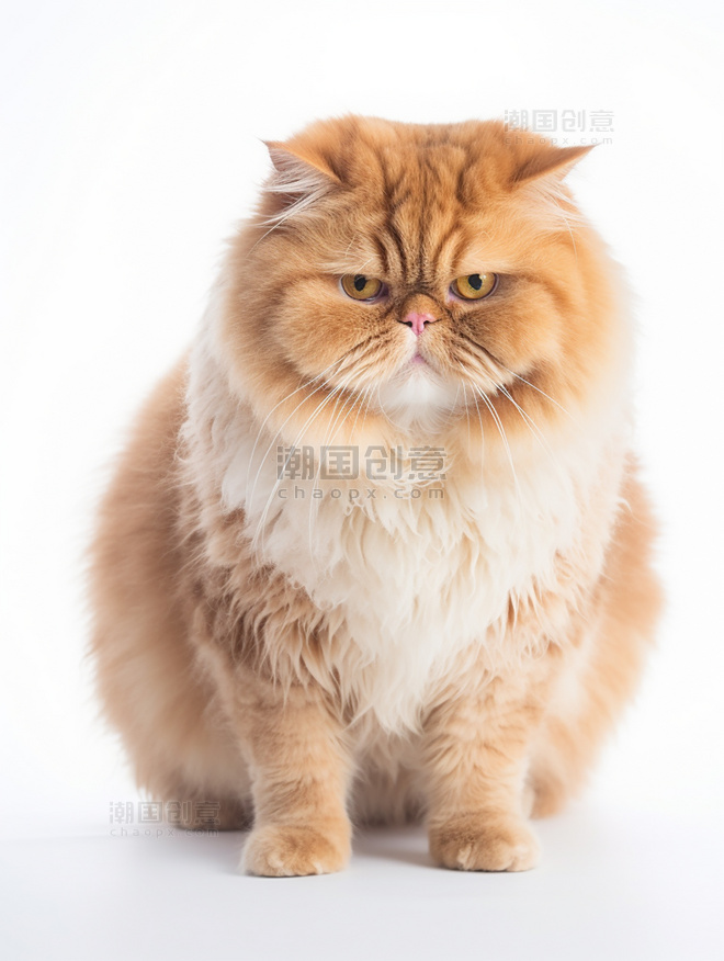 获奖宠物摄影风格超级清晰动物摄影一张加菲猫照片全身照高质量